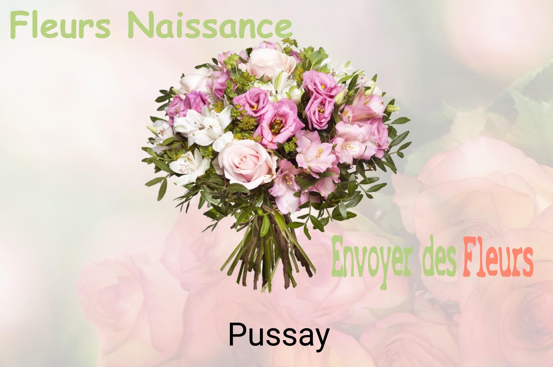 Bouquet de fleurs de naissance livré à Pussay